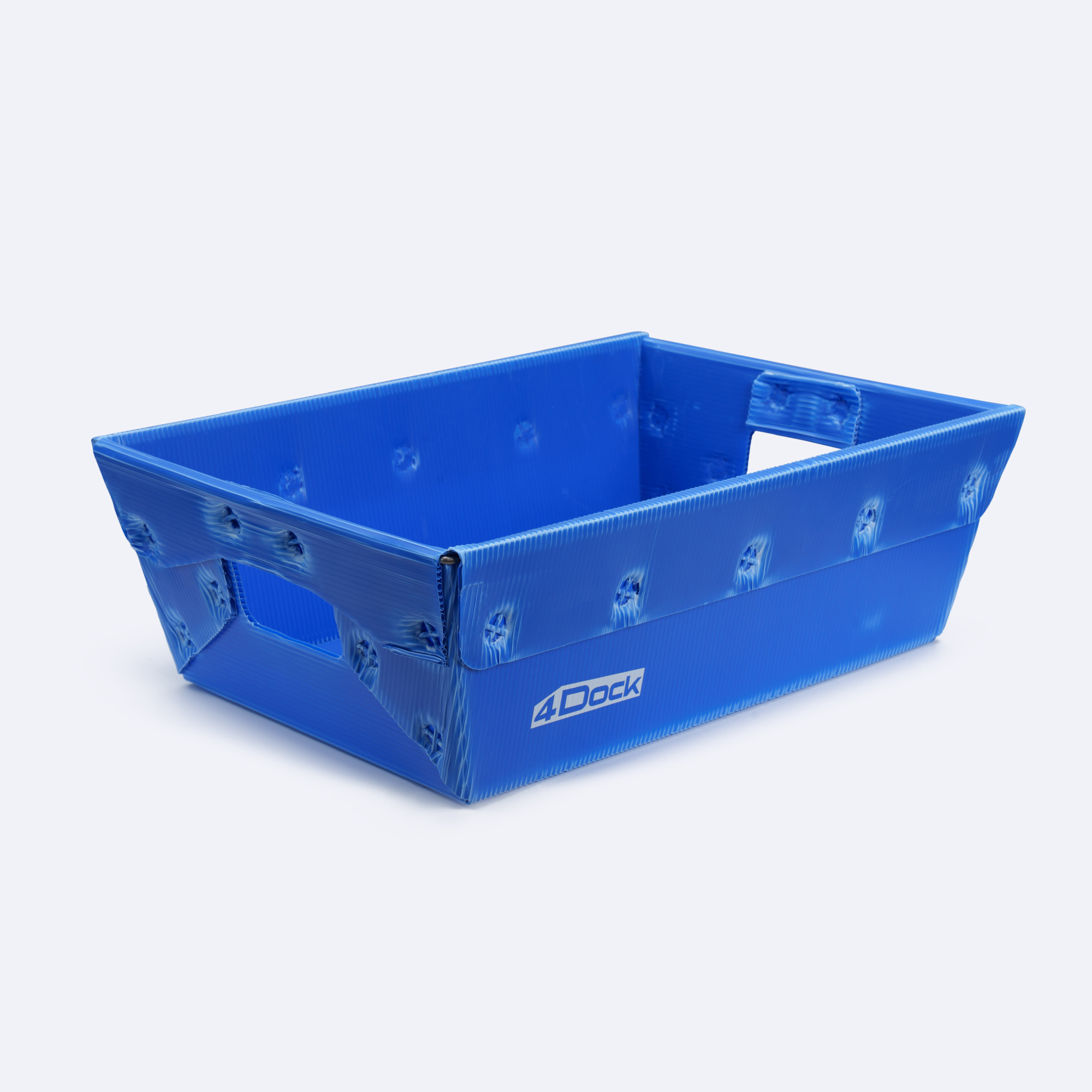 4Dock Stackable Plastic Storage Totes — 18in. x 13in. x 6in., Reinforced Steel, 80-Lb. Capacity, Model# PST001
